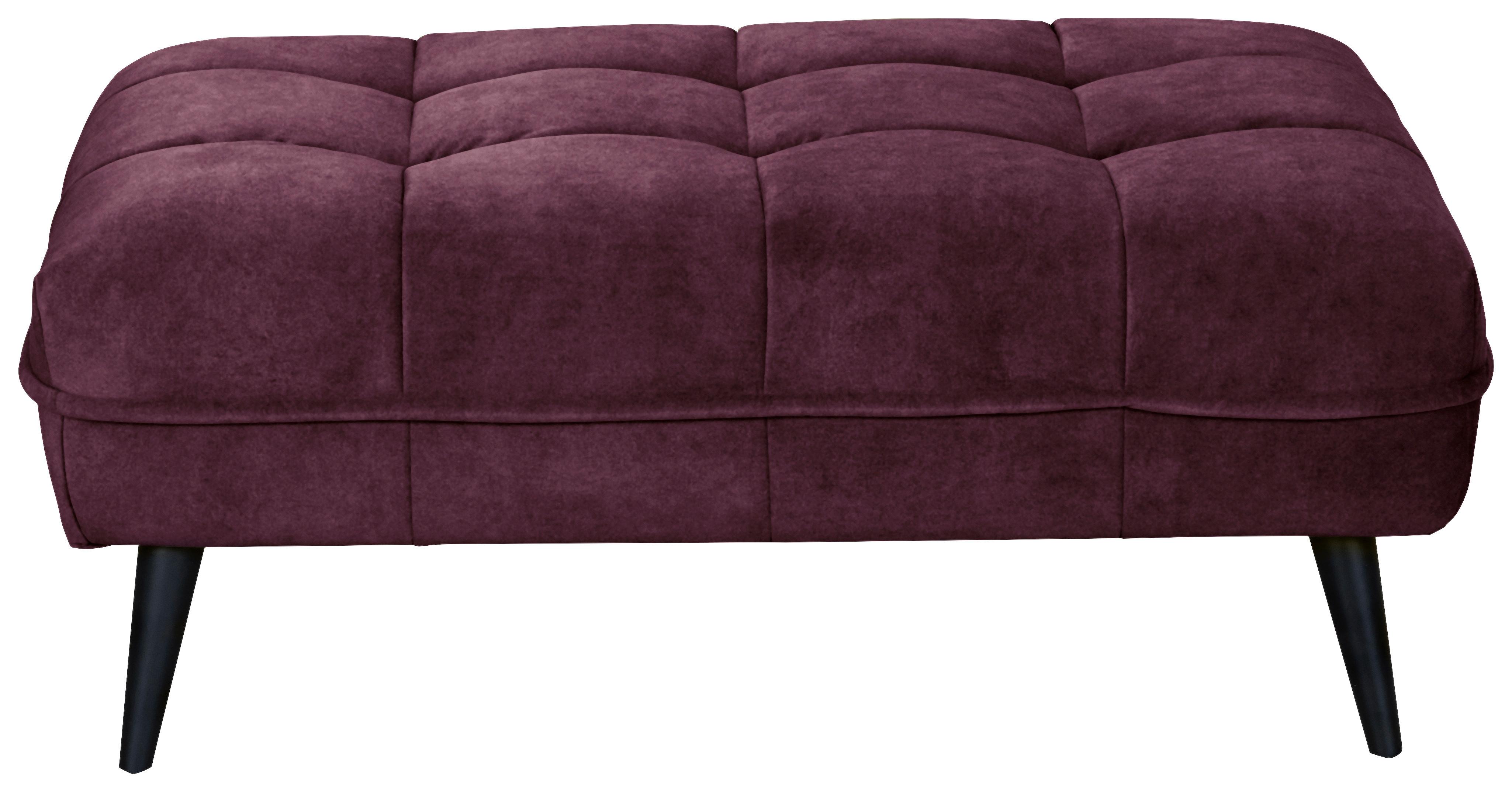 Velký taburet ARIANA, vínově červená - vínově červená, Moderní, textil (109/45/69cm)