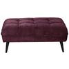 Velký taburet ARIANA, vínově červená - vínově červená, Moderní, textil (109/45/69cm)