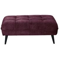 Velký taburet ARIANA, vínově červená - vínově červená, Moderní, textil (109/45/69cm)