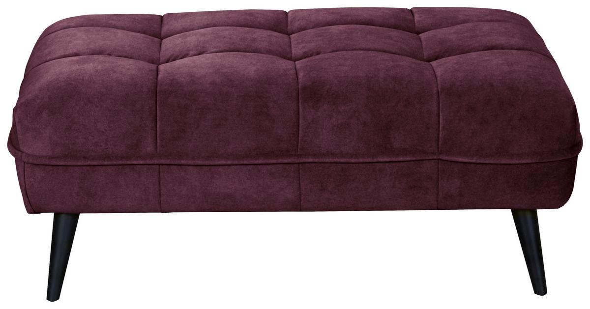 Velký taburet ARIANA, vínově červená - vínově červená, Moderní, textil (109/45/69cm)