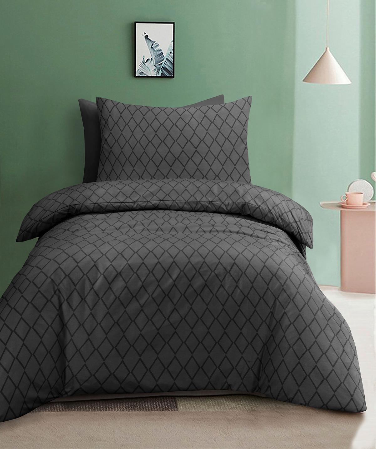 BETTWÄSCHE BOLOGNA - Anthrazit, MODERN, Textil - Luca Bessoni