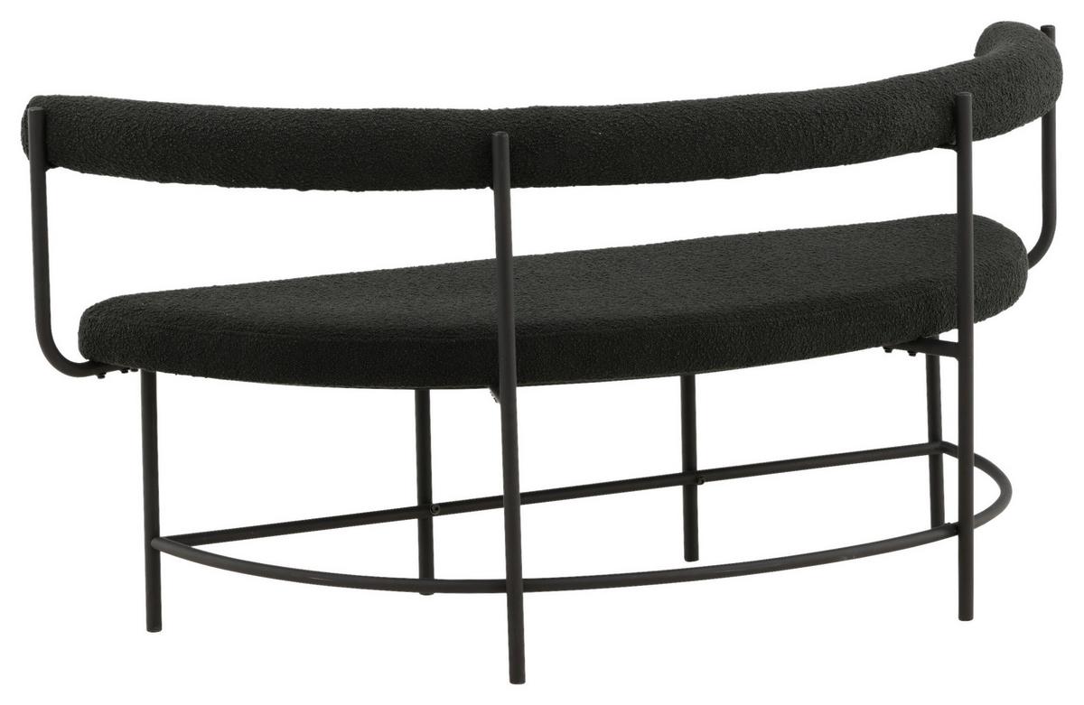 Sitzbank Stallhagen - Schwarz, Design, Textil/Metall (165/75/51cm) - Livetastic