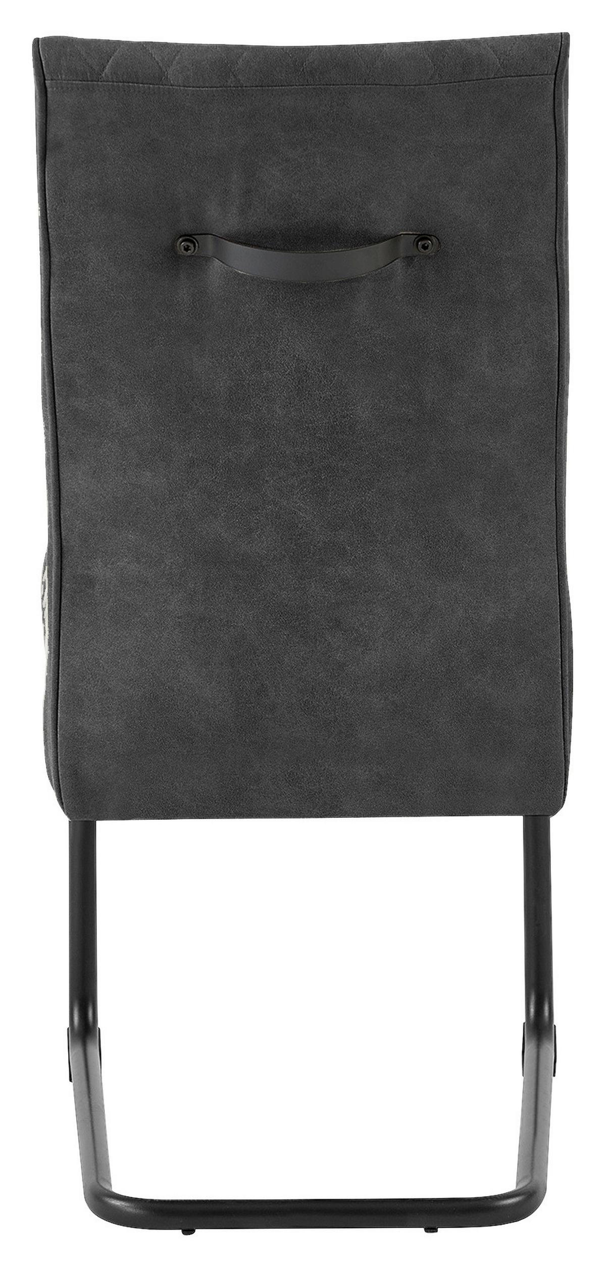 Schwingstuhl-set Maria-Xxl - Anthrazit/Schwarz, MODERN, Textil/Metall (45/95/60cm) - MID.YOU