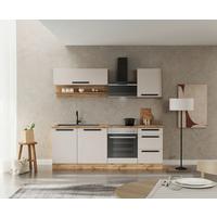 Küchenblock Aveiro Kaschmir/Eiche Wotan B: 220cm - Kaschmir/Eiche Wotan, Trend, Holzwerkstoff (220cm) - Held