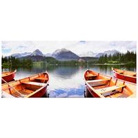 Leinwandbild Nico - Multicolor/Naturfarben, KONVENTIONELL, Holzwerkstoff/Textil (120/50/2cm) - Luca Bessoni