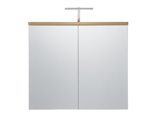 Skrinka So Zrkadlom Malibu - farby dubu/biela, Moderný, kompozitné drevo/sklo (80/70/16cm) Skrinka So Zrkadlom Malibu - farby dubu/biela, Moderný, kompozitné drevo/sklo (80/70/16cm)