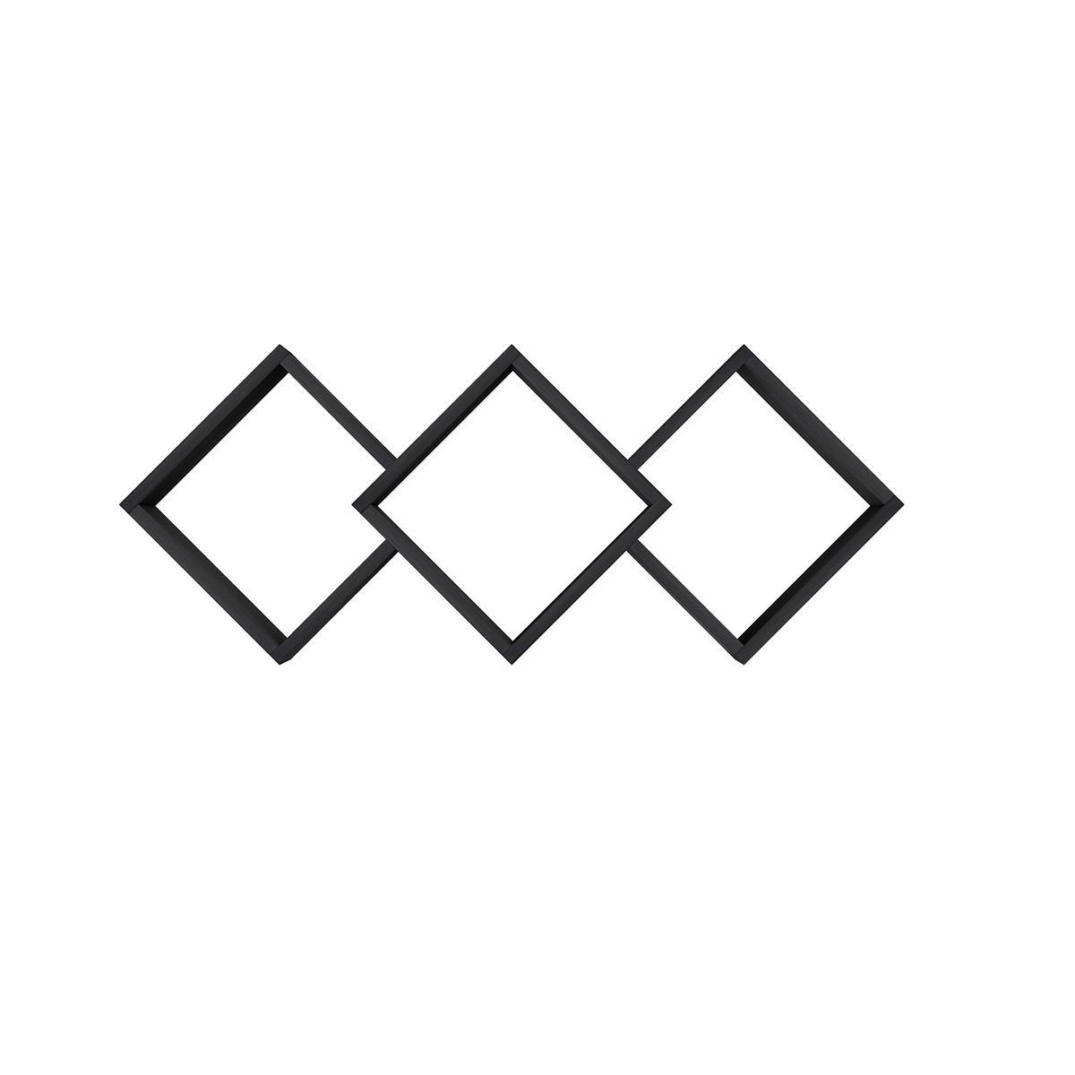 Wandregal Galaxy Schwarz B: 102 Cm - Schwarz, Design, Holzwerkstoff (102/42/20cm) - Livetastic