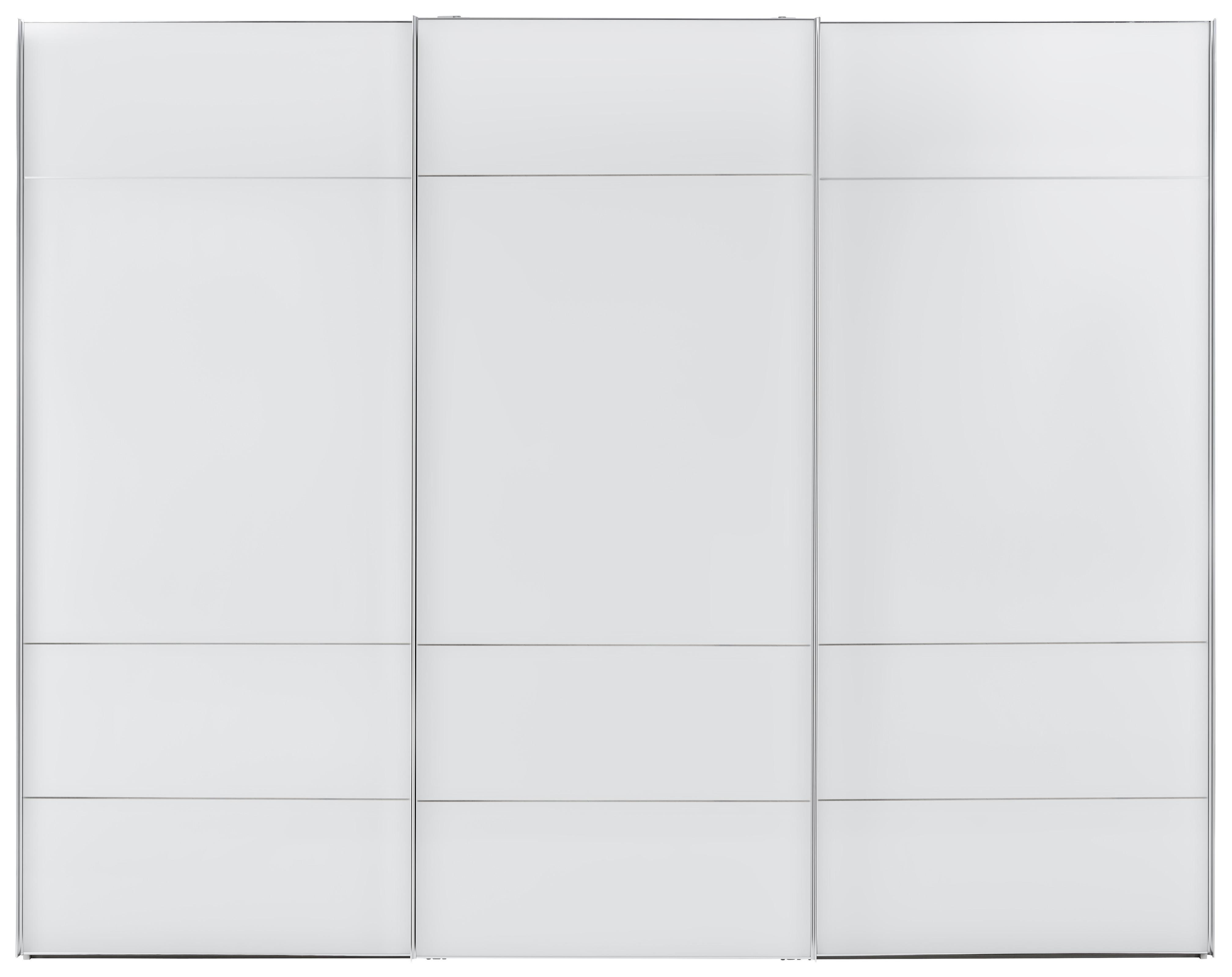 Skříň S Posouvacími Dveřmi Sonate Lucca - bílá/barvy chromu, Moderní, kov/kompozitní dřevo (298/240/68cm)