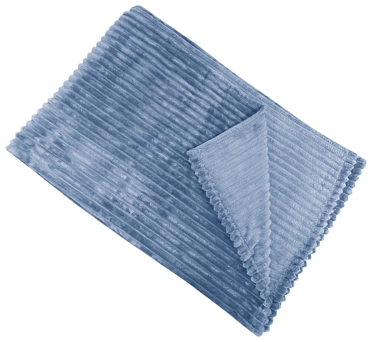 Kuscheldecke Sina Blau 150x200 cm - Blau, MODERN, Textil (150/200cm) - Luca Bessoni