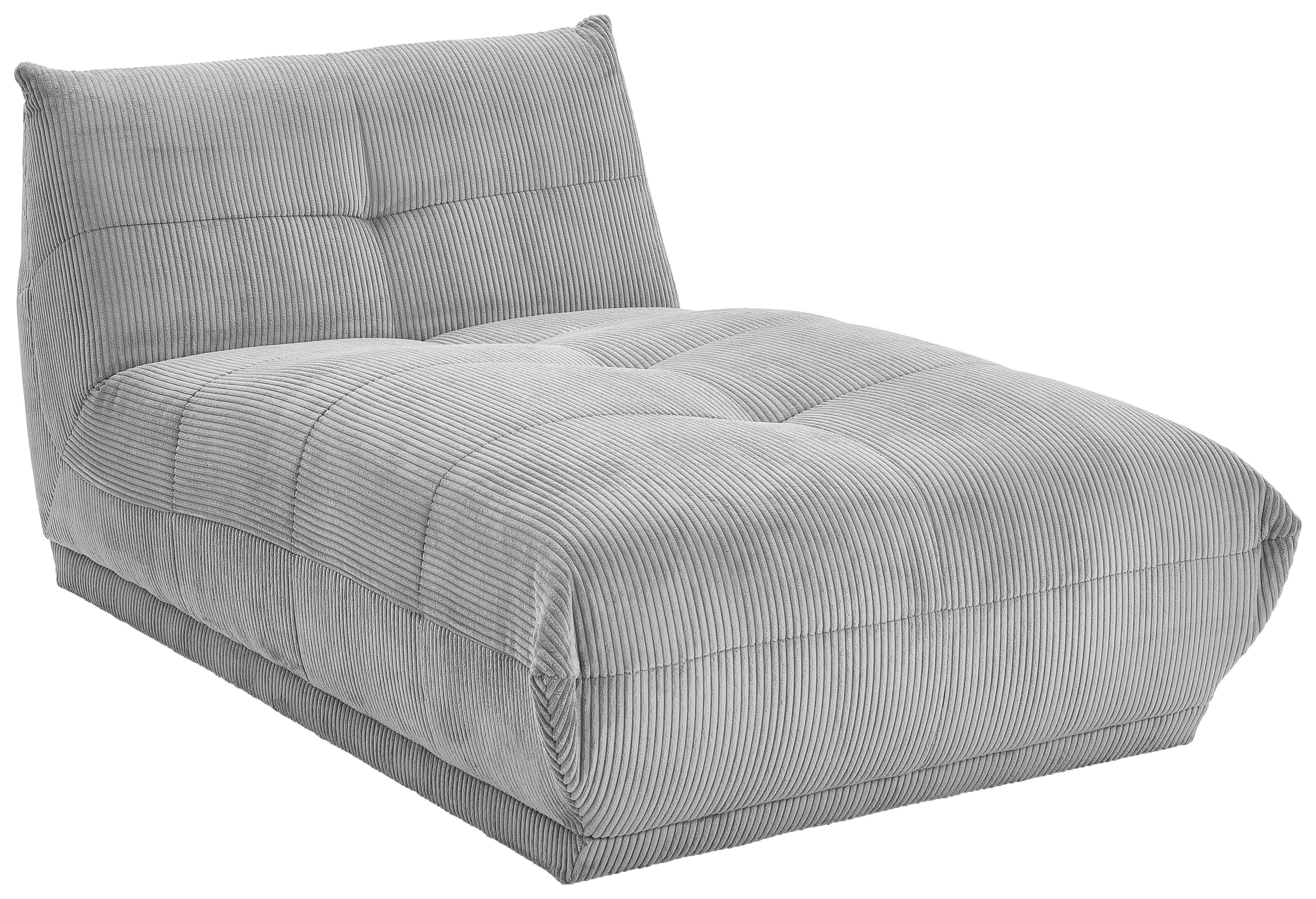 Modul Sofa Giselle Ottomane B: 105 cm Cord Grau - Grau, Trend, Textil (105/80/185cm) - Livetastic