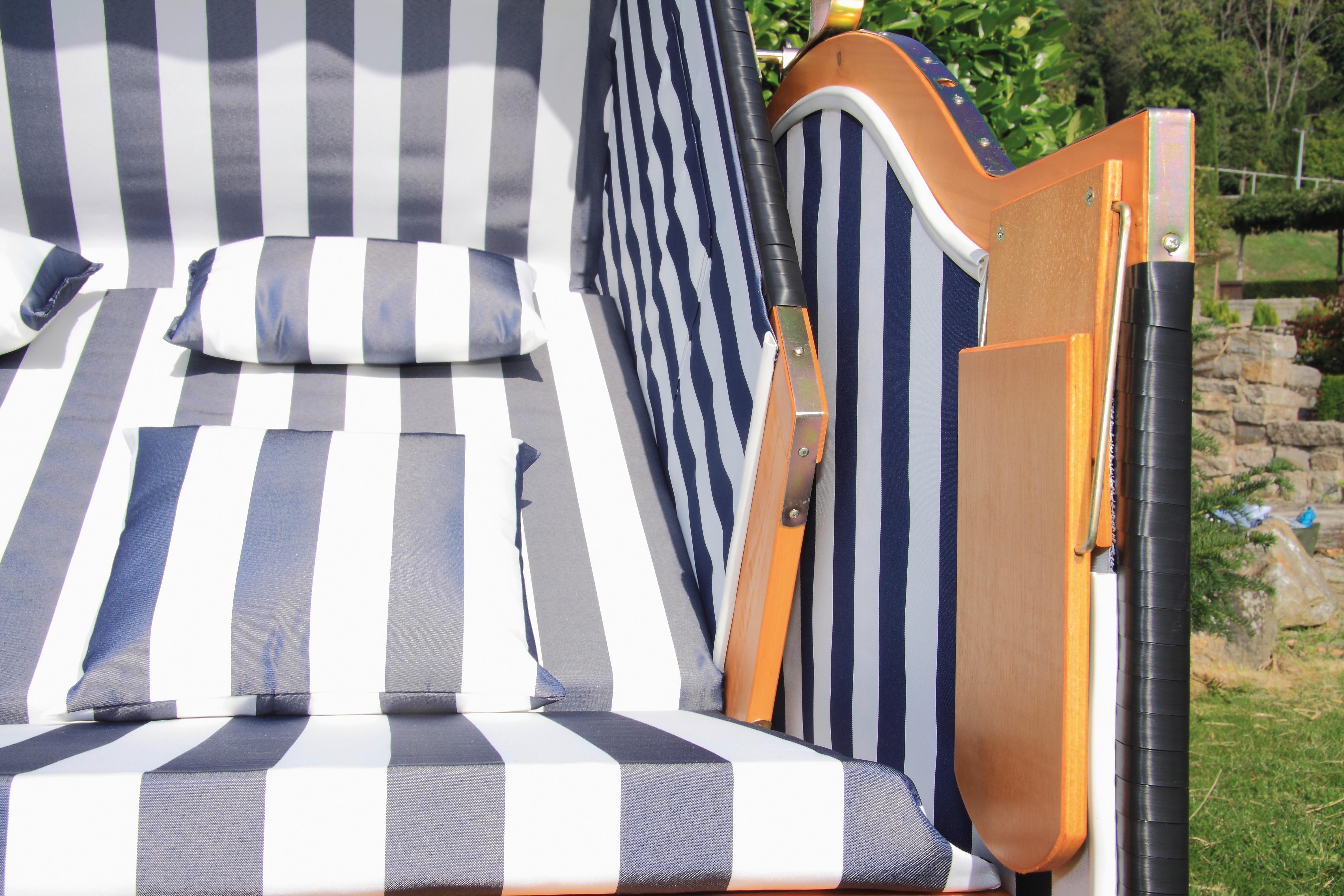 2-Sitzer Strandkorb im Nordsee-Design