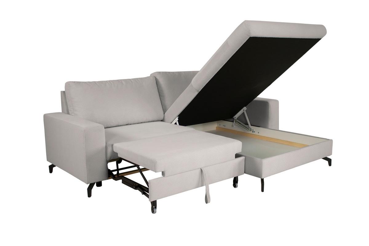 Ecksofa Clara Silberfarben B: 240 Cm - Silberfarben, MODERN, Textil (240/87/177cm)