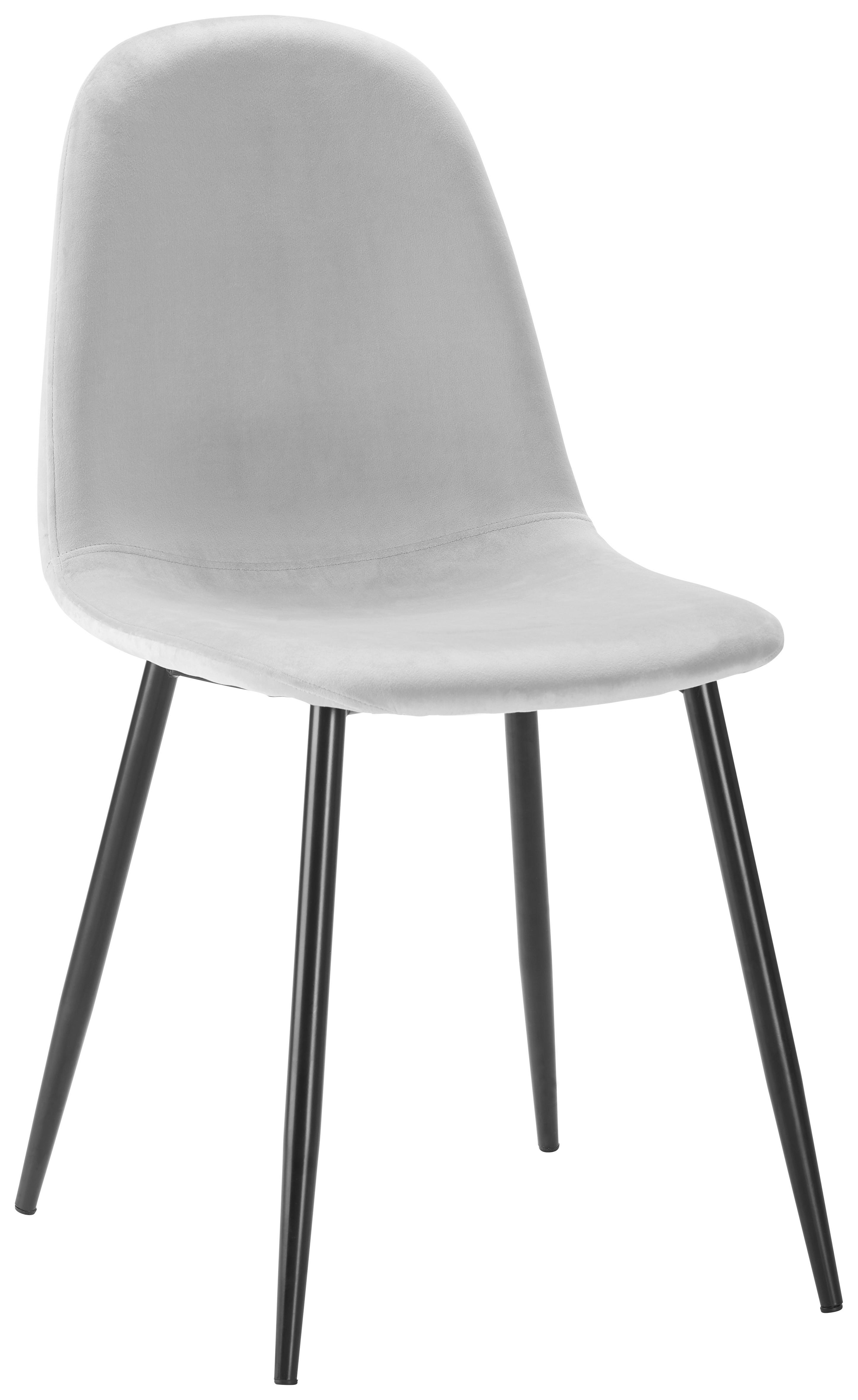 Židle Lio světle šedá - černá/světle šedá, Moderní, kov/dřevo (43/86/55cm) - Modern Living