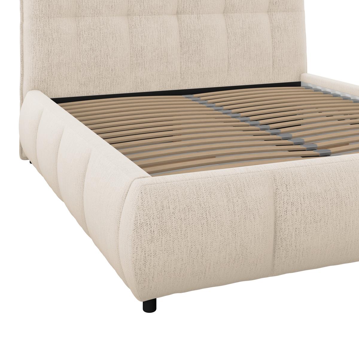 Polsterbett Limo Beige 140x200 cm - Beige/Schwarz, KONVENTIONELL, Holz/Holzwerkstoff (140/200cm) - James Wood