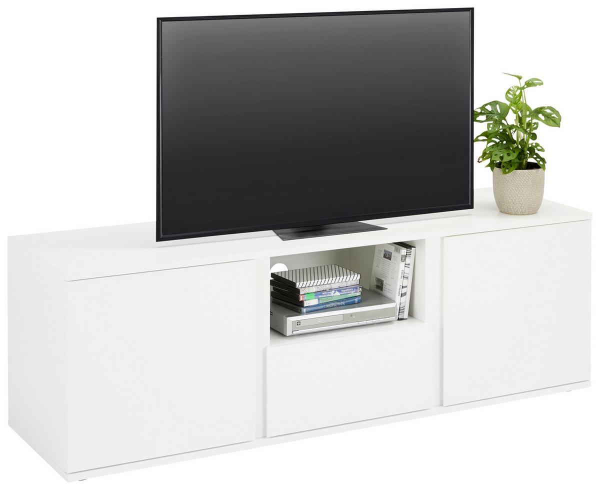NÍZKÁ KOMODA BIANCO - bílá/šedá, Moderní, kompozitní dřevo/plast (150/50/43cm) - Mömax