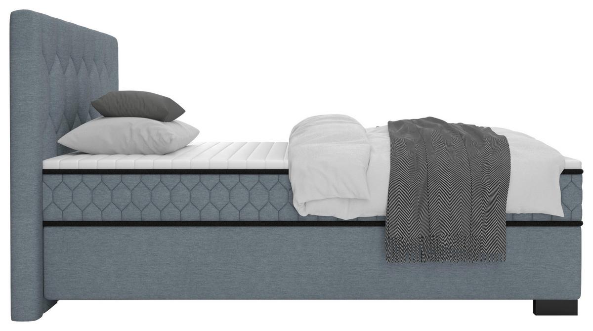 Americká postel MAYA D 140/200 cm, modrá - modrá/černá, Konvenční, dřevo/kompozitní dřevo (140/200cm) - Mömax