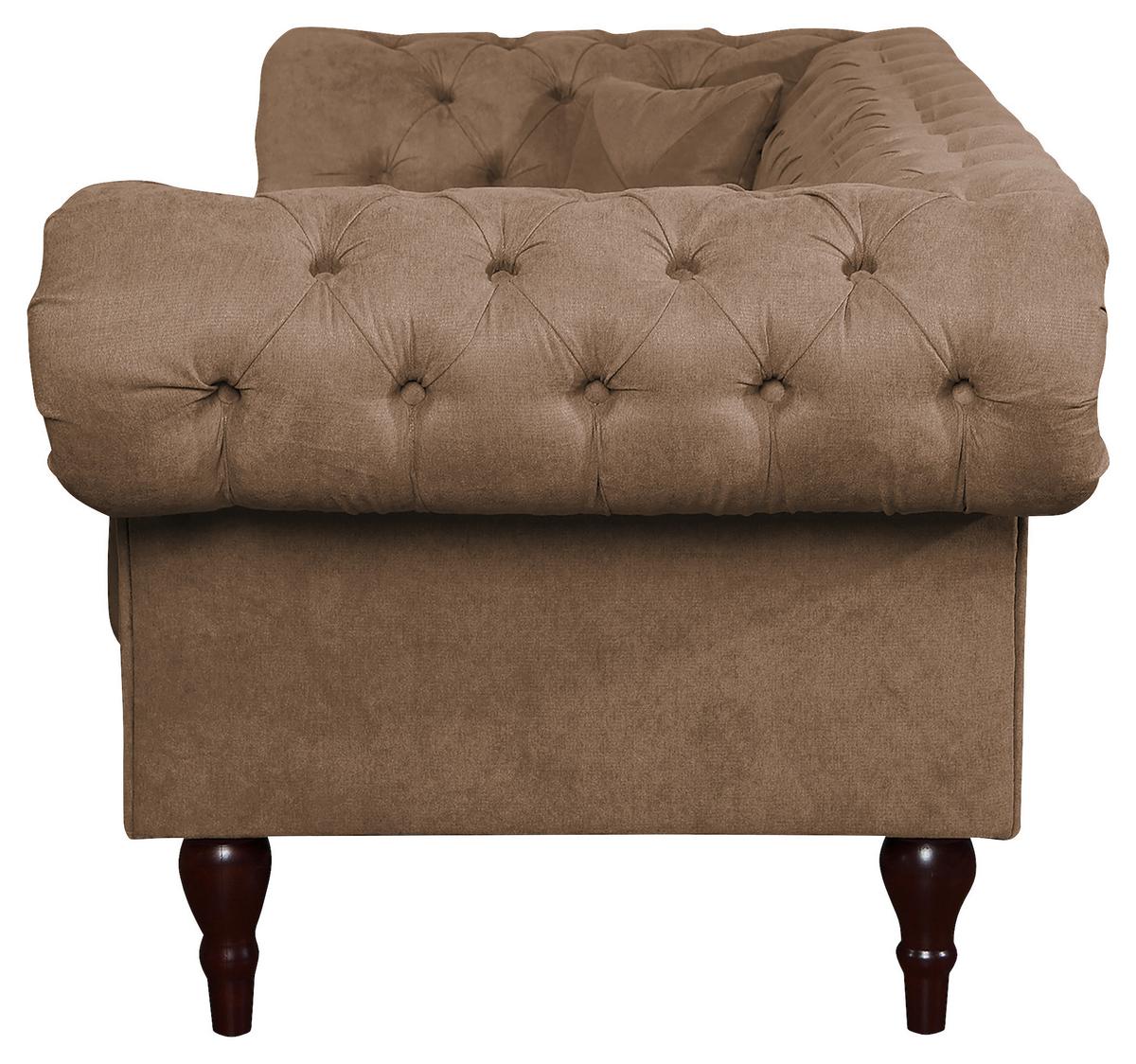 3-Sitzer-Sofa Preston Cappuccino B: 232 cm - Braun/Cappuccino, Design, Textil (232/79/97cm) - Livetastic