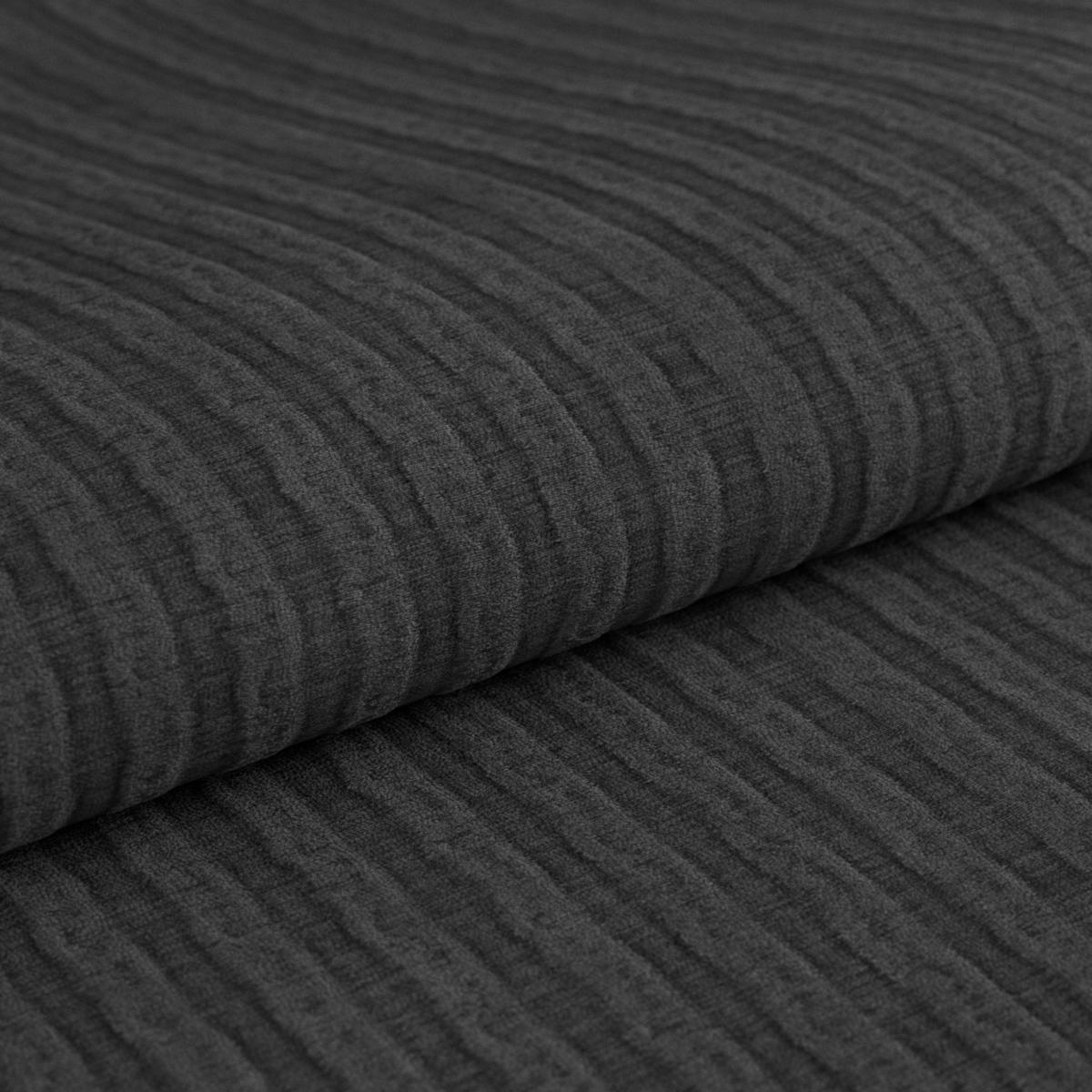 Ecksofa Gemini Schwarz, B: 234cm - Chromfarben/Schwarz, KONVENTIONELL, Textil (234/312cm)
