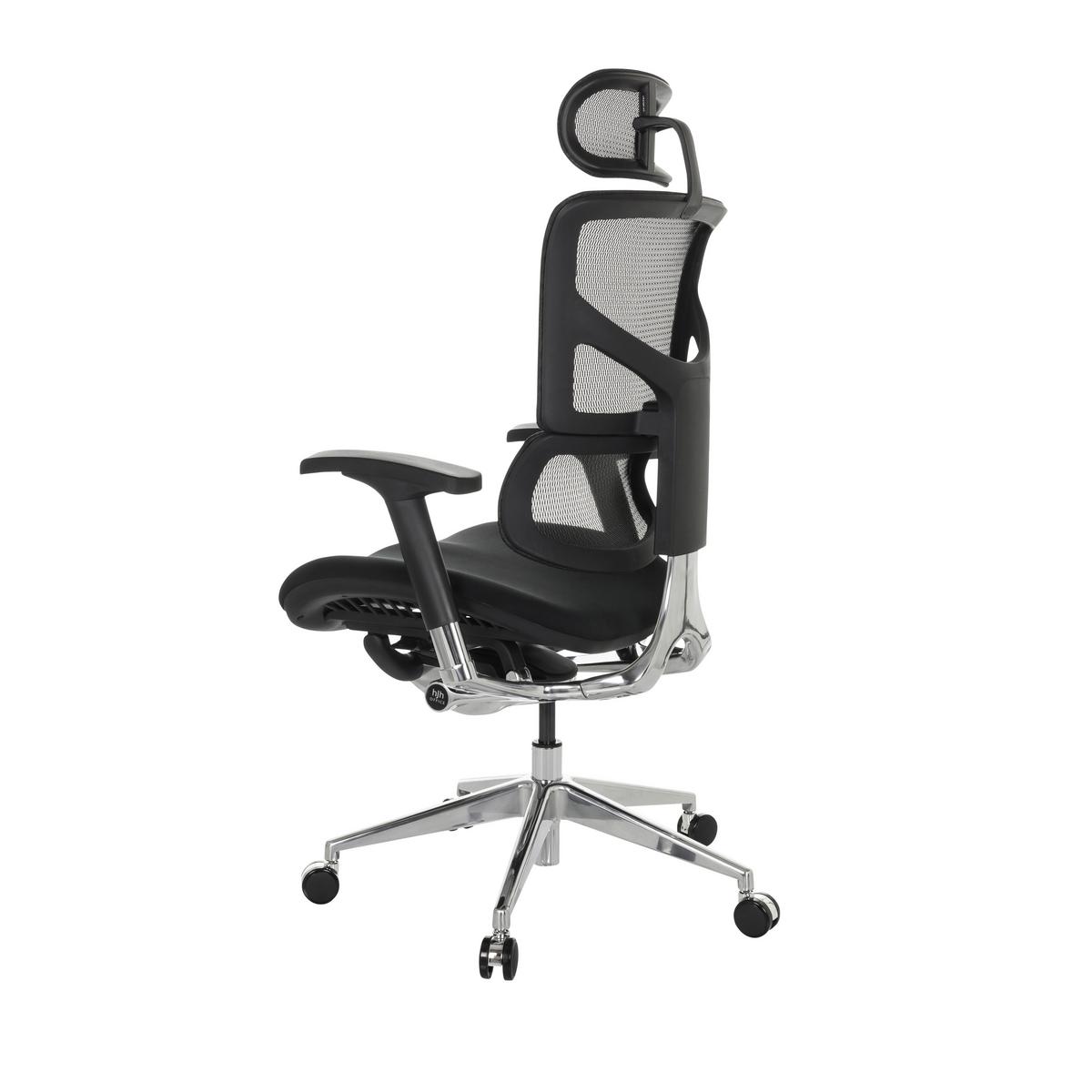 Drehstuhl Ergo-U2 Fm - Silberfarben/Schwarz, Basics, Kunststoff/Textil (70/124-146/67cm) - MID.YOU