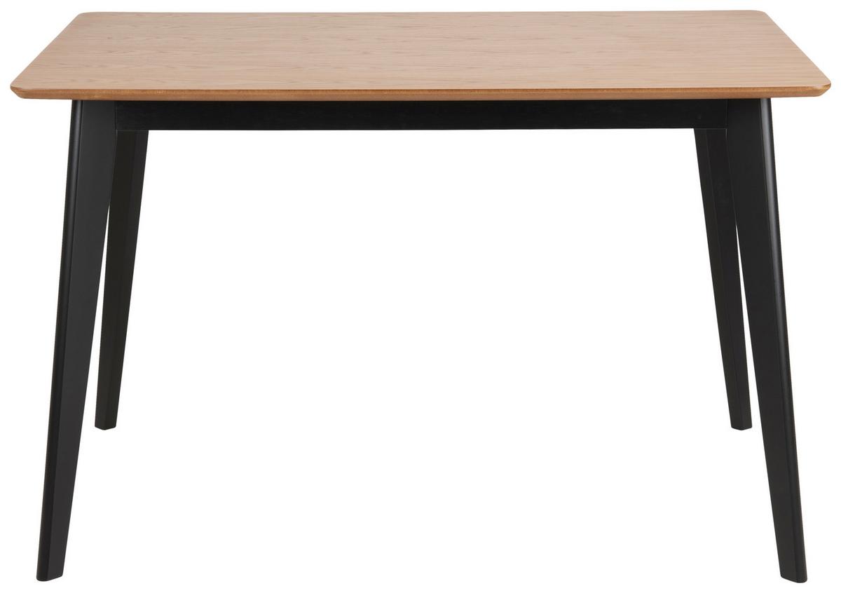 Esstisch Roxby 120x80 Cm Eiche Dekor/schwarz - Eichefarben/Schwarz, KONVENTIONELL, Holzwerkstoff (120/80/76cm) - Livetastic