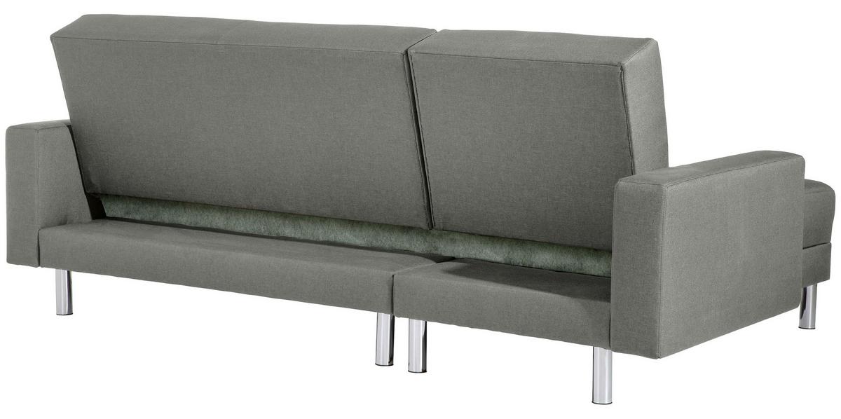 Ecksofa mit Schlaffunktion Just Fashion Hellgrau - Chromfarben/Hellgrau, KONVENTIONELL, Textil (152/230cm) - Max Winzer