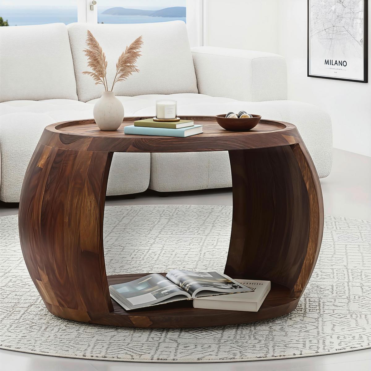 COUCHTISCH Braun L: 60cm - Braun, Design, Holz (60/50/40cm) - MID.YOU