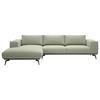 Ecksofa Albero - Beige/Schwarz, Design, Holz/Textil (180/330cm) - MID.YOU