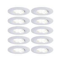 LED-Deckenleuchte Ø 9 cm 10er-Set schwenkbar Weiß - Weiß, Basics, Kunststoff (9cm) - Paulmann