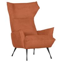 Ohrensessel Lorris - Rostfarben/Schwarz, KONVENTIONELL, Textil (83/110/92cm) - MID.YOU