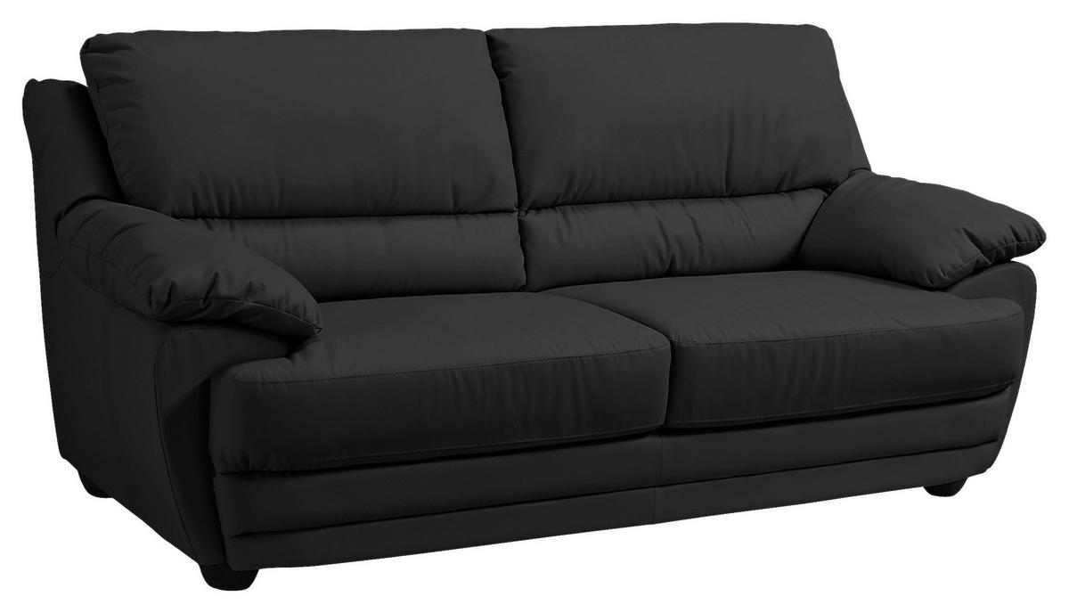 2-sitzer-sofa Nebolo Schwarz Lederlook - Schwarz, Design, Textil (209/97/100cm) - Livetastic