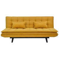Rozkládací pohovka SUN, žlutá, sklopná, max. 360 kg - černá/žlutá, Moderní, dřevo/textil (190/83/93cm) - Mömax