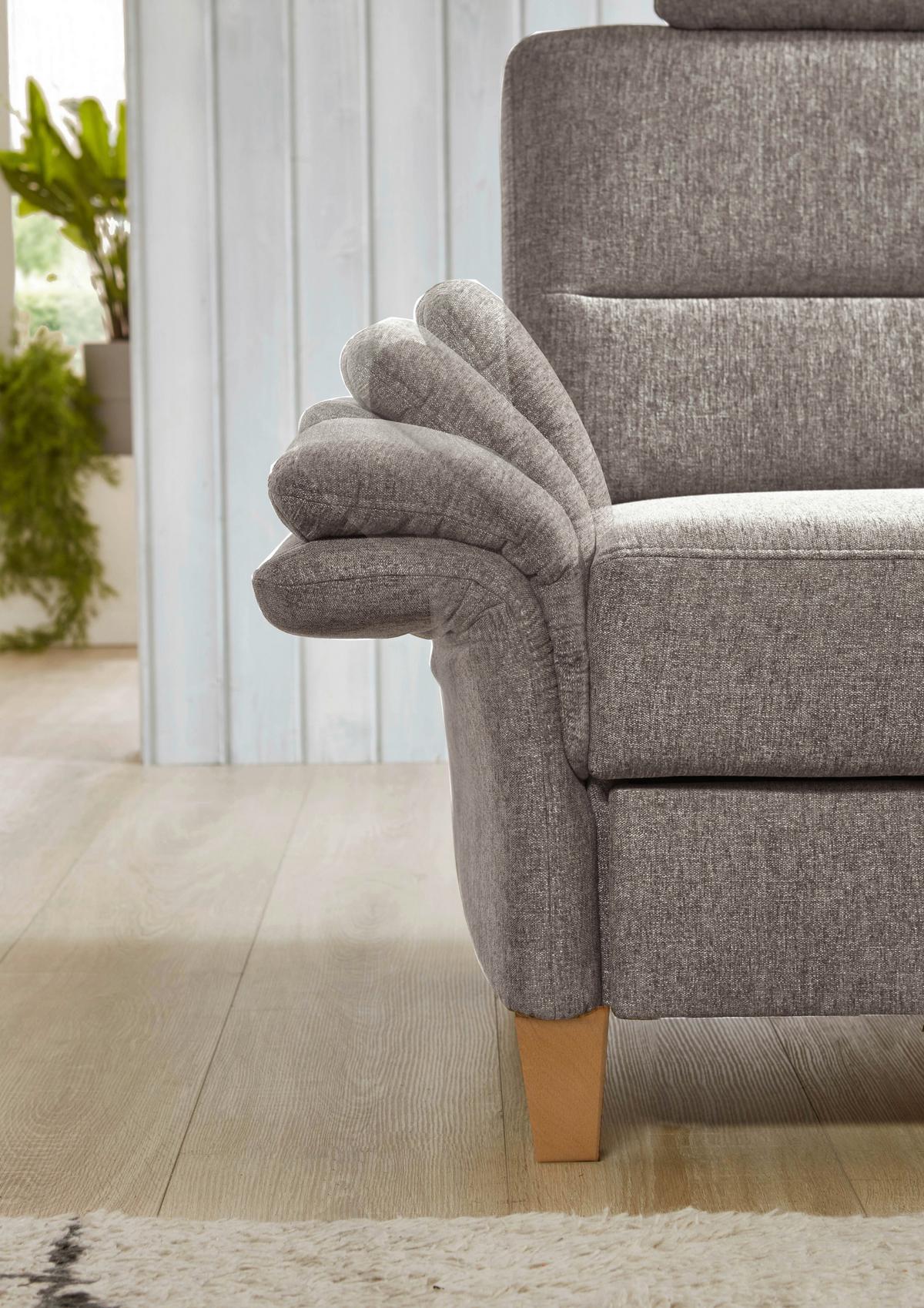 Ecksofa Westerland graubraun Schlaffunktion, 252x162 cm - Eichefarben/Graubraun, KONVENTIONELL, Textil (252/162cm) - Sit & More