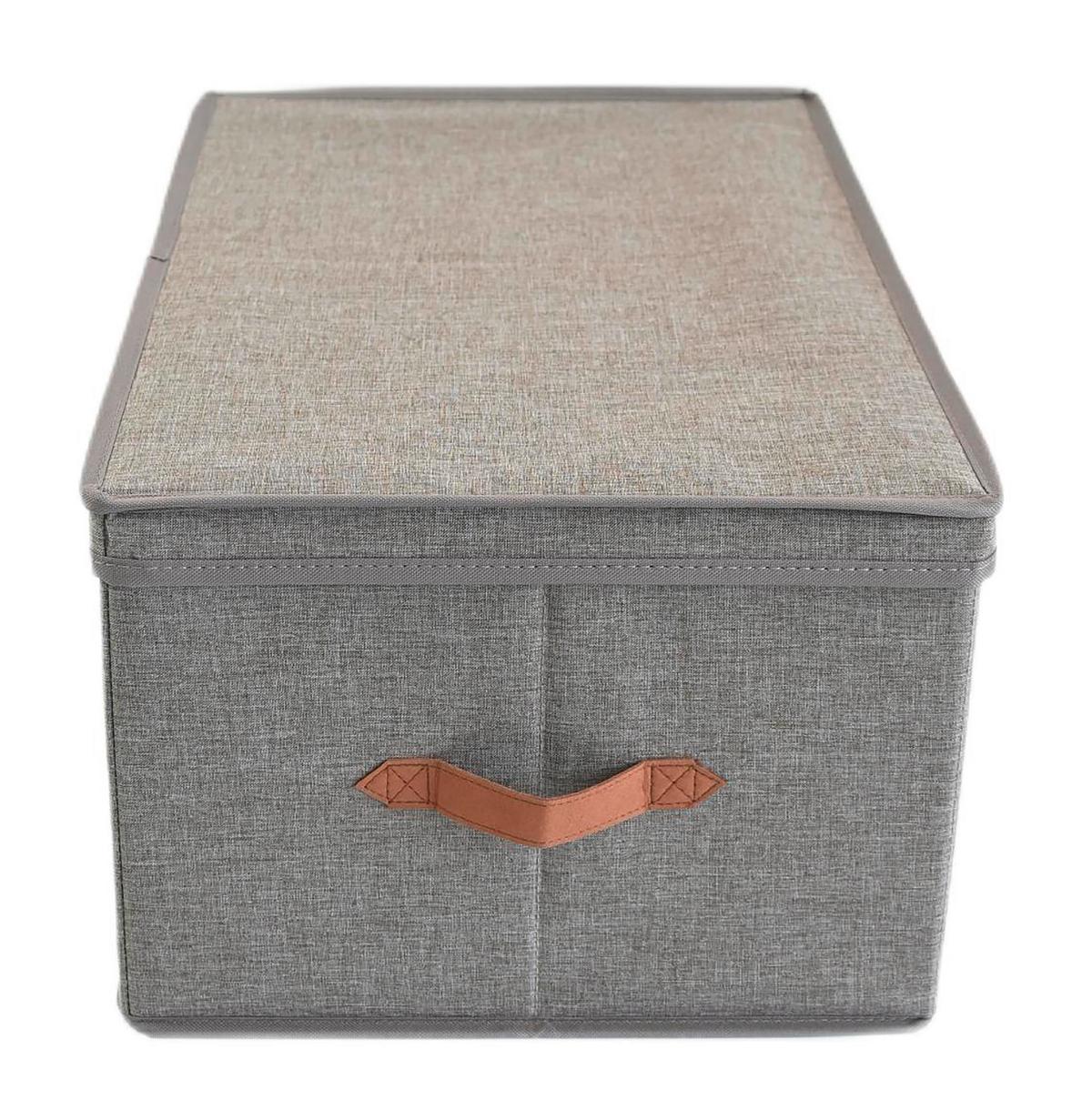 Aufbewahrungsbox Carlotta - Braun, KONVENTIONELL, Karton/Leder (58/36/25cm) - Luca Bessoni