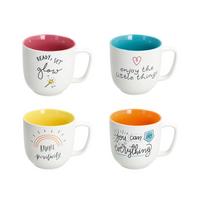 Kaffeebecher Iris - Blau/Gelb, Design, Keramik (11/14cm) - Tognana