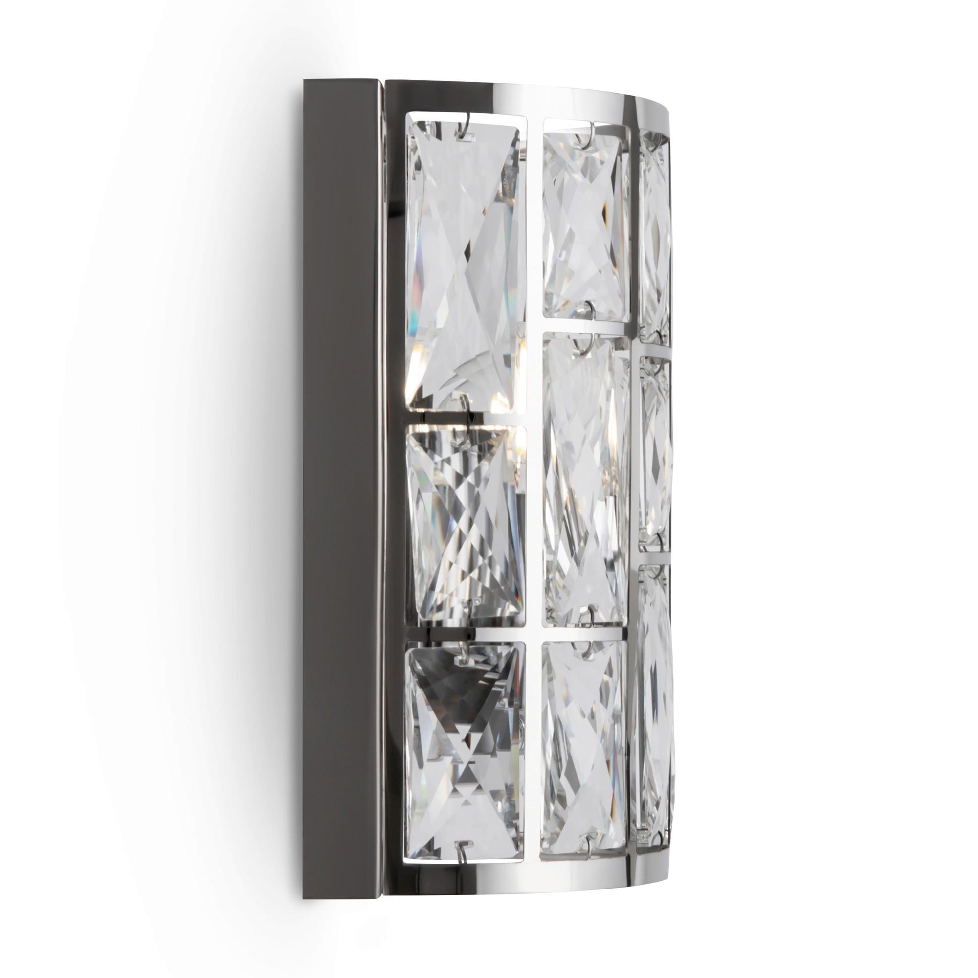Wandleuchte Gelid - Chromfarben/Transparent, Trend, Glas/Metall (14.7/10/21.2cm) - MAYTONI