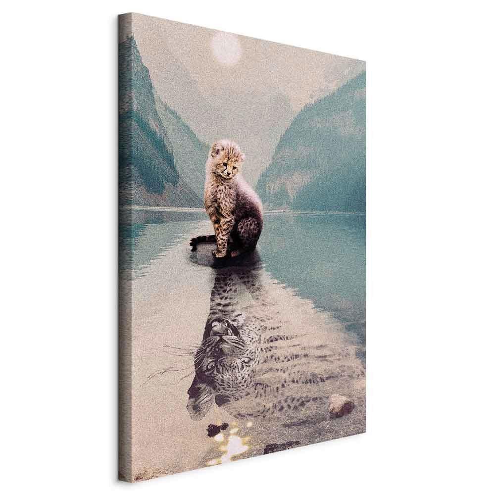 Leinwandbild Longing Hellgrau Hellblau B: 40 cm