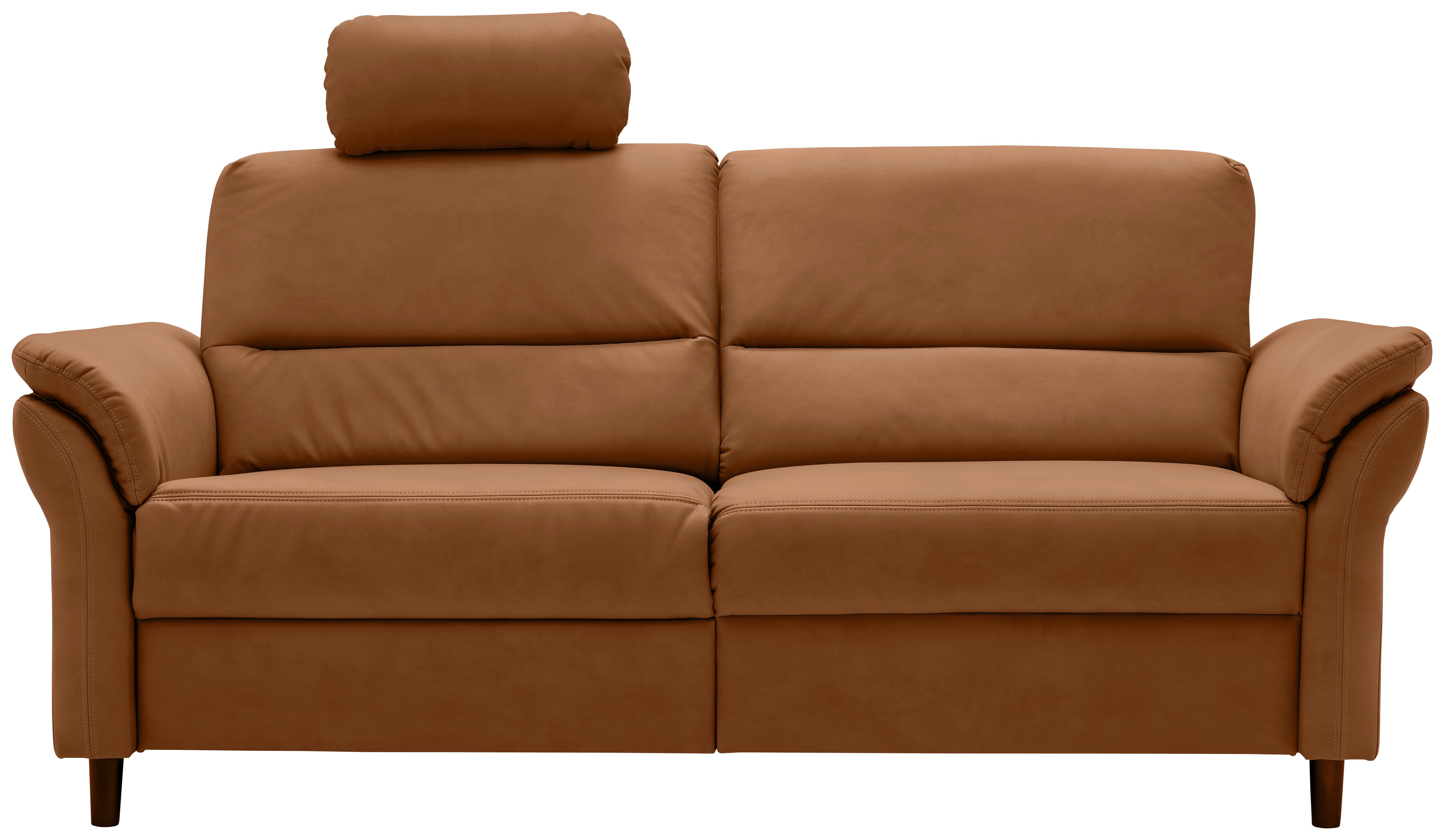3-Sitzer-Sofa Cavoli, Cognac L B: 192 cm - Cognac/Schwarz, MODERN, Textil (192/90/89cm) - Livetastic