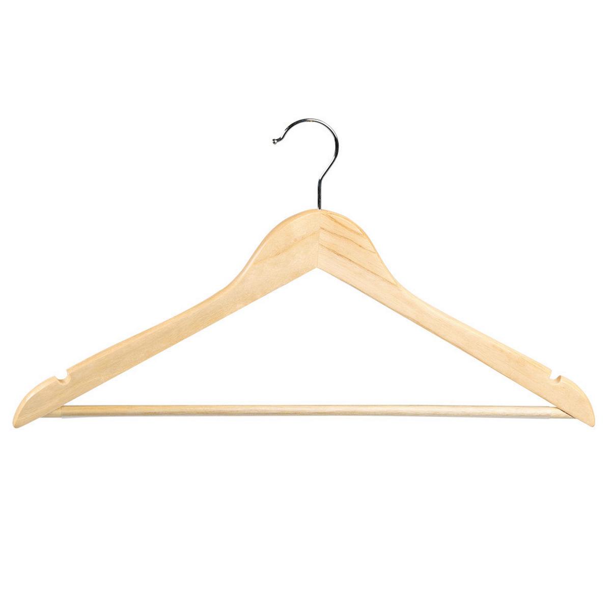 Kleiderbügelset Holz Hellbraun, 8--Teilig. - Hellbraun, Basics, Holz - Kesper