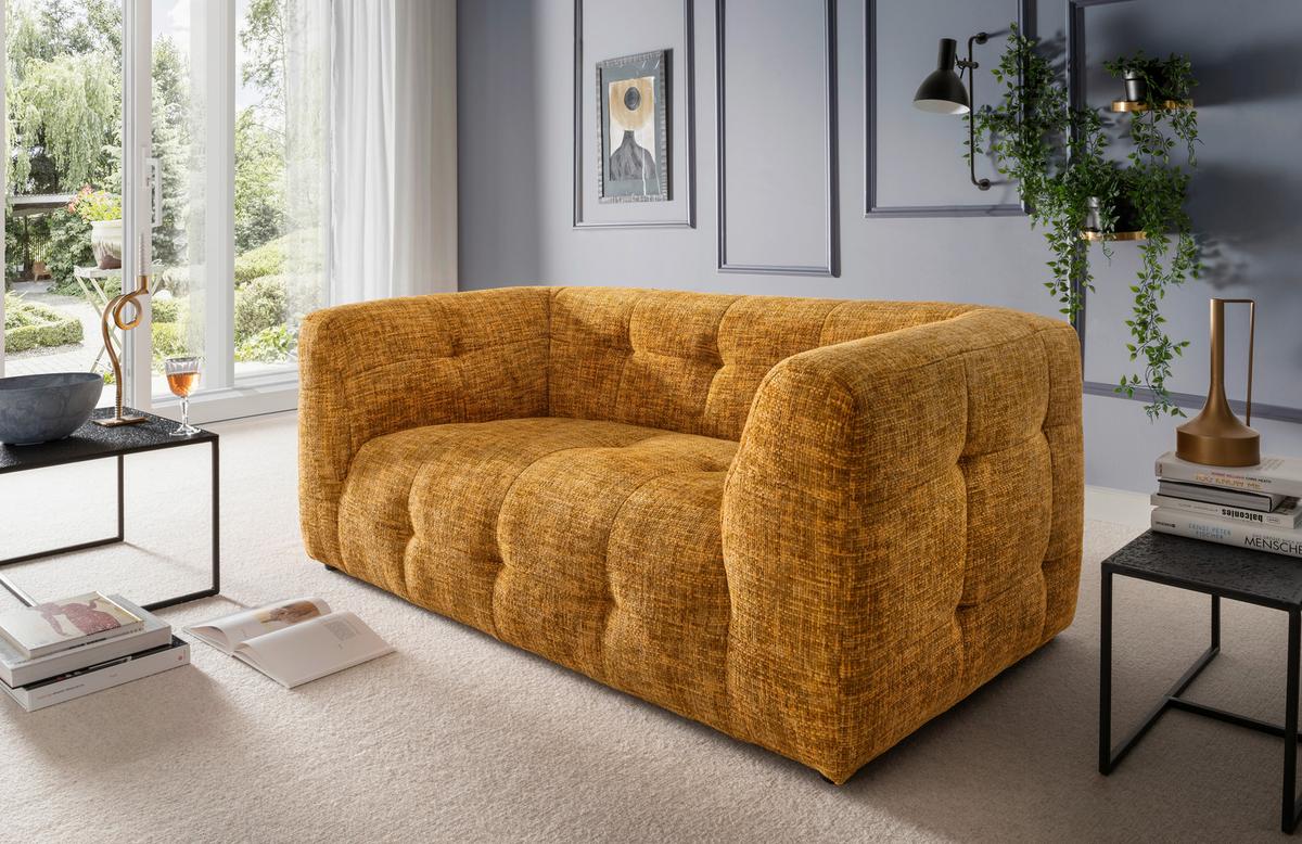 2-sitzer-sofa Velice, Goldfarben B: 184 Cm - Gelb/Goldfarben, Design, Textil (184/72/95cm) - Livetastic