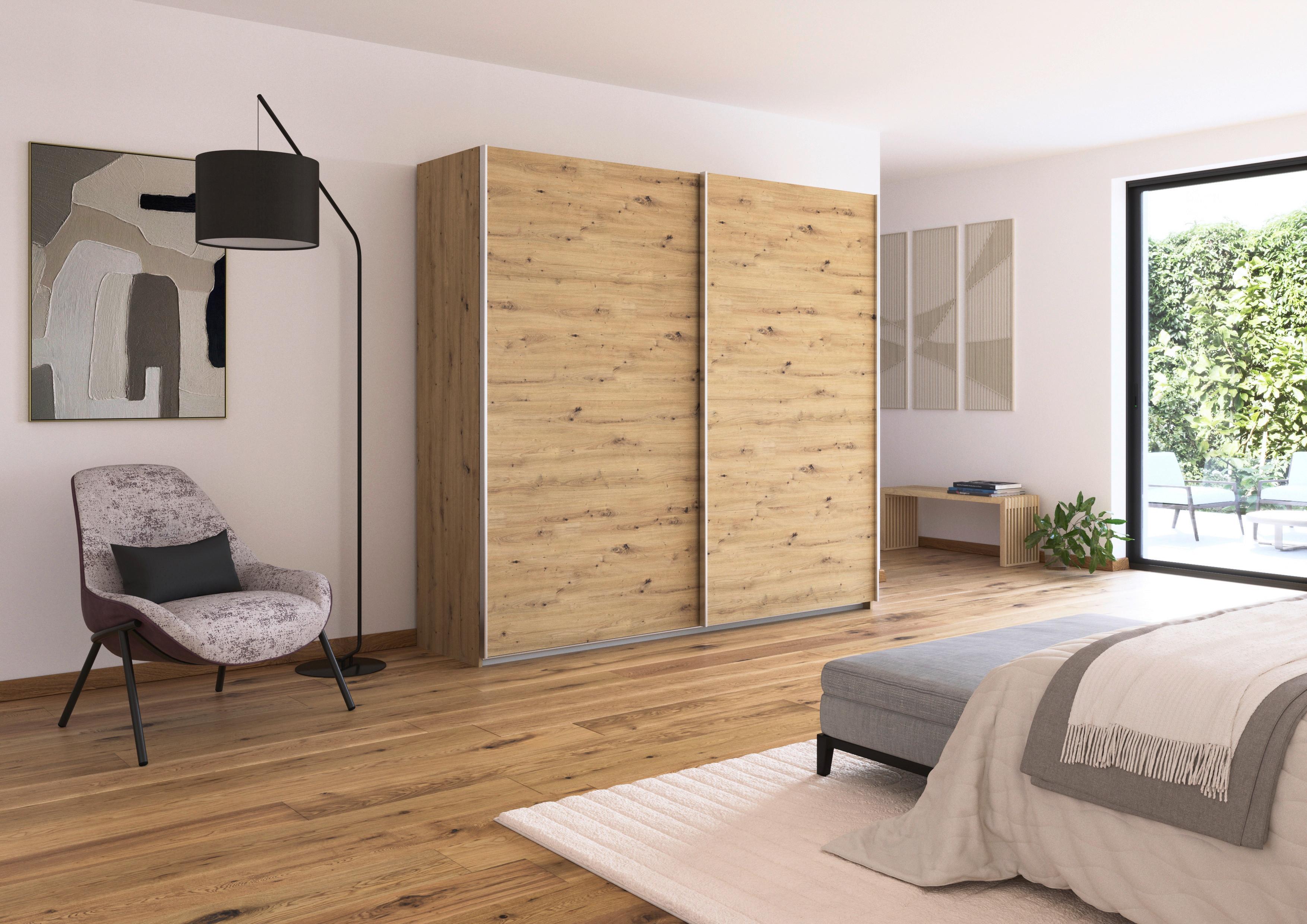 Schwebetürenschrank B: 225cm Feldkirch Eiche Dekor - Eiche Artisan, MODERN, Holzwerkstoff (225/210/62cm)