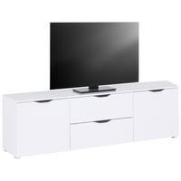 Médiaállvány Mx 196 - fehér/magasfényű fehér, Modern, faalapú anyag (180/55/40cm)