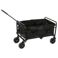 Bollerwagen Praktik Schwarz Max. 80 Kg mit Staufächern - Schwarz, MODERN, Kunststoff/Metall (67/16,5/50,5cm) - TV - Unser Original