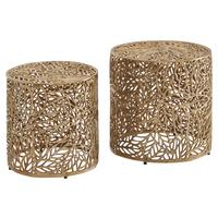 Sada zasouvacích stolků barva zlatá š: 41cm - barvy zlata, Design, kov (41/42/41cm) - MID.YOU