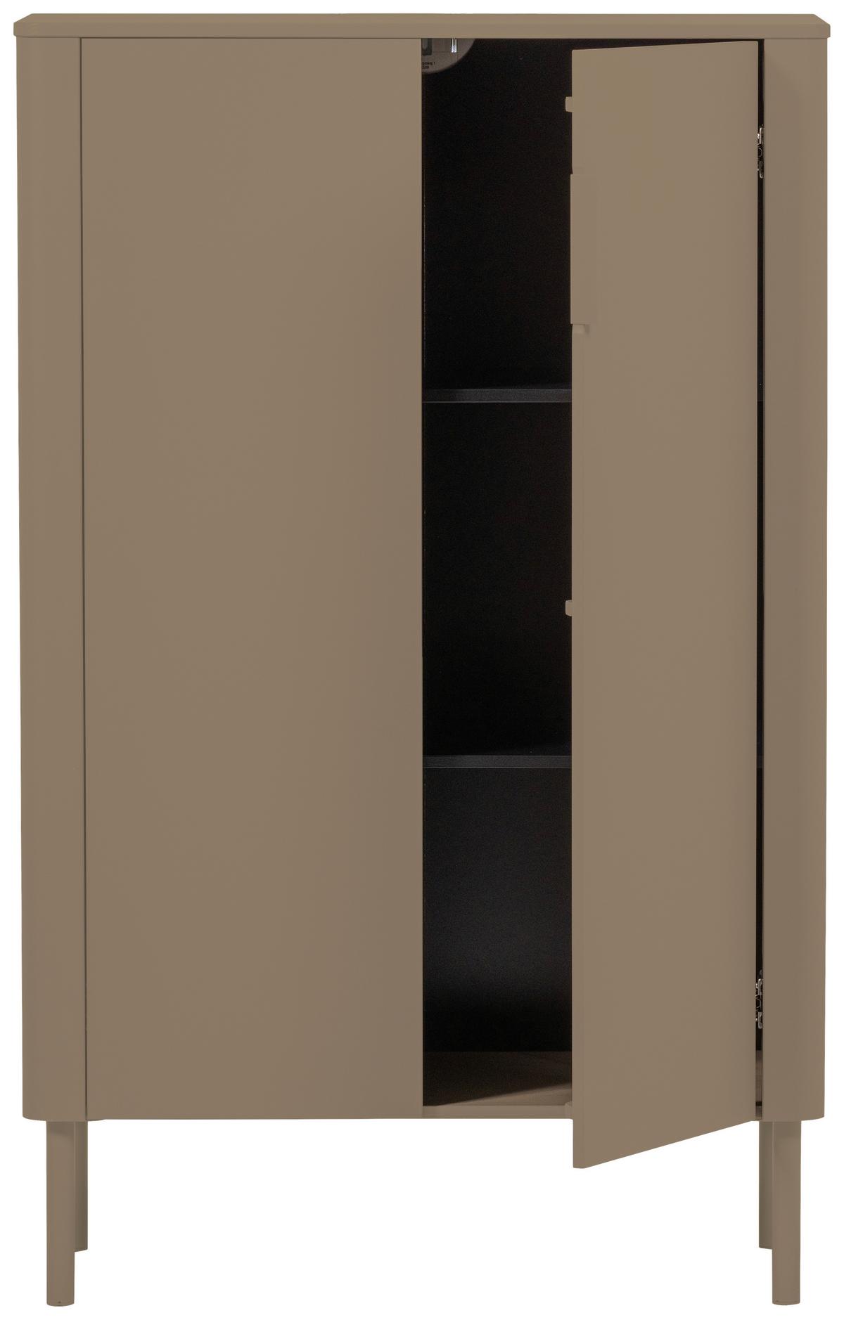 Schuhschrank Gunnar Schlammfarben B: 85 Cm - Schlammfarben/Schwarz, Design, Holz (85/135/39cm) - Livetastic