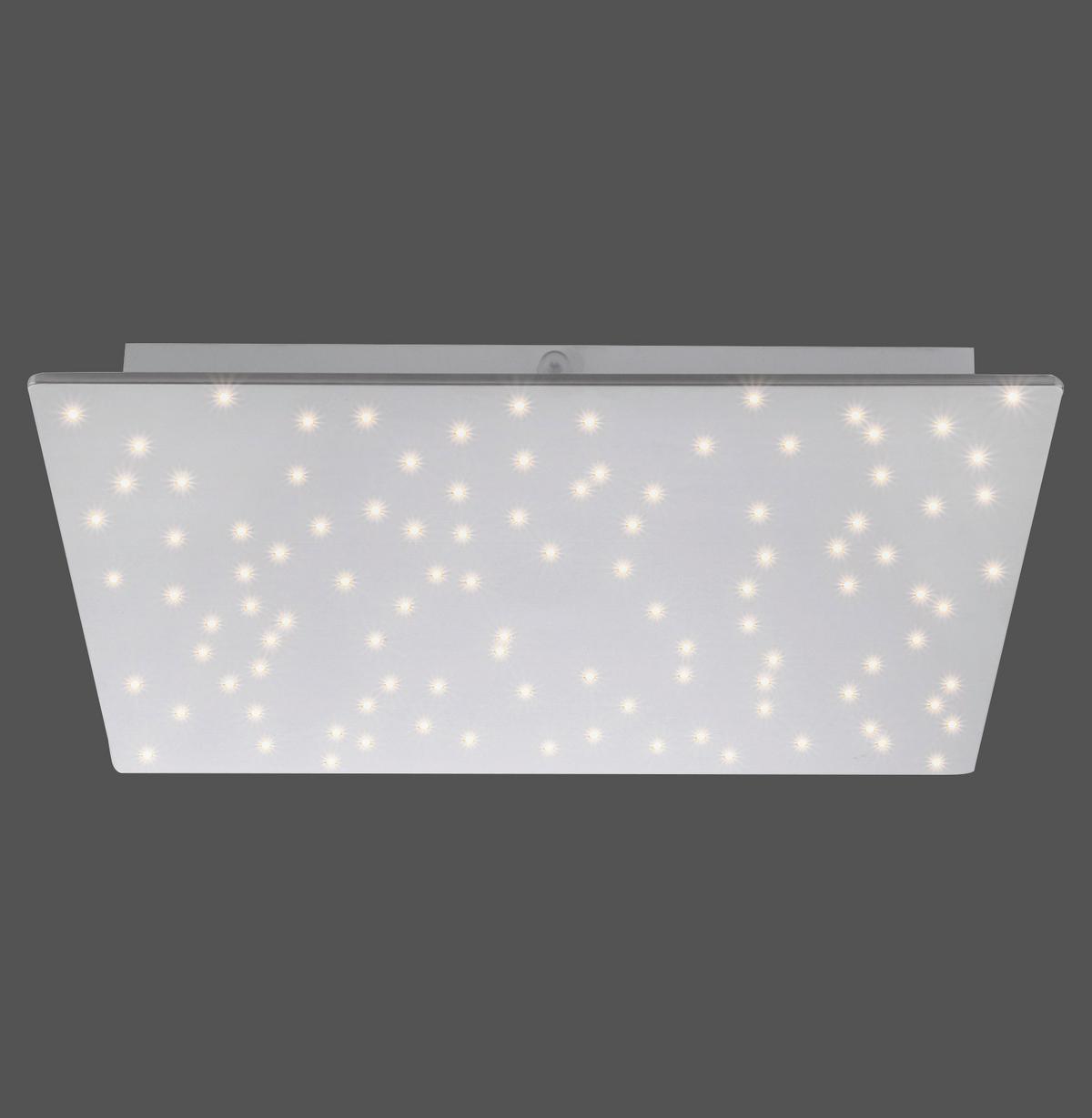 Led-deckenleuchte Sparkle L: 45 Cm Dimmbar M. Fernbedienung - Silberfarben, Design, Metall (45/45/5cm)