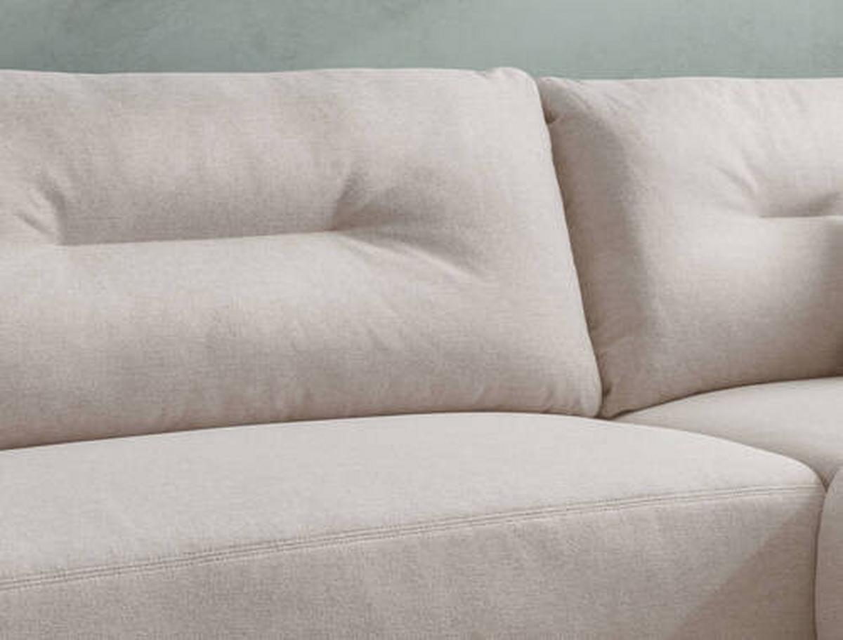 Ecksofa Piatelli Creme S: 269x172 cm - Creme/Schwarz, MODERN, Textil (269/172cm) - MID.YOU