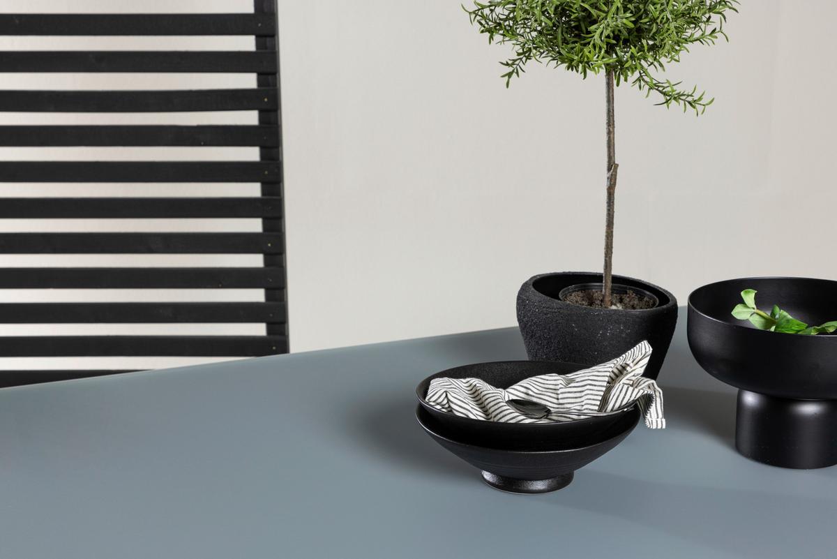 Gartentisch Virya - Weiß, KONVENTIONELL, Stein/Metall (200/100/74cm) - Gardenson