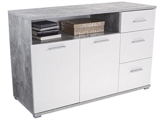 Komoda Roma1, 3 Laden, 2 Tüen - sivohnedá/biela, Moderný, kompozitné drevo (138/80/45cm) Komoda Roma1, 3 Laden, 2 Tüen - sivohnedá/biela, Moderný, kompozitné drevo (138/80/45cm)
