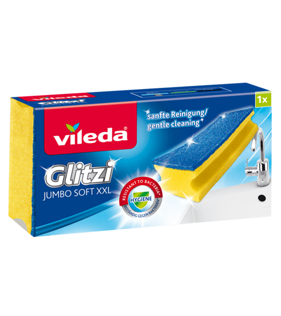 Szivacs Glitzi Jumbo Soft Xxl - sárga, Konventionell (15/8/4,5cm) - Vileda