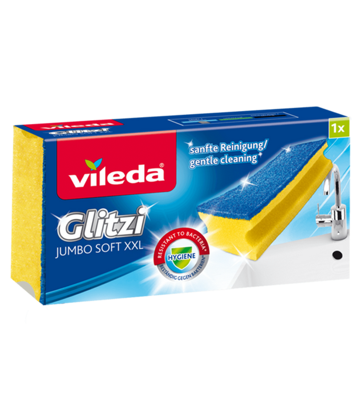 Szivacs Glitzi Jumbo Soft Xxl - sárga, Konventionell (15/8/4,5cm) - Vileda